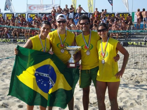 Marcela, Rodrigo, Adão e Joana. Brasil ficou com o bronze!